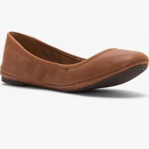 Lucky Brand Women's Emmie Leather Closed Toe Ballerina Shoes Size 6.5